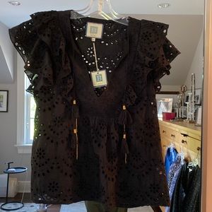 Alicia Bell Black Leah top, size medium